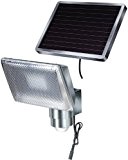 Brennenstuhl LED-Strahler SOL / LED-Leuchte für außen mit Bewegungsmelder und Solar-Panel (IP44, inkl. Akku, 8 x 0,5W) Farbe: Aluminium