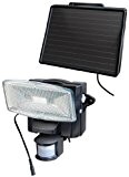 Brennenstuhl LED-Strahler SOL plus / LED-Leuchte für außen mit Bewegungsmelder und Solar-Panel (IP44, inkl. Akku, 8 x 0,5W) Farbe: schwarz