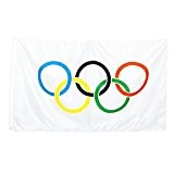 Brubaker Große Olympiafahne / Hissfahne / Hängefahne "Olympiade" 150x90 cm
