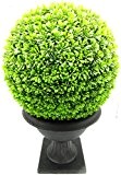 Buchsbaumkugel im Pokal Plastikpflanze NEU Buchsbaum Kugel Künstliche Pflanze Buxus 55cm Deko für Innen und Außen NEUHEIT