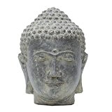 Buddha Kopf Head Steinfigur Skulptur Stein Lavasand Bali Garten Deko 33cm