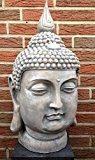 Buddhakopf beton Figur Dekofigur Kopf vom Buddha 58cm