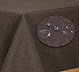 Bügelfreie Tischdecke in Leinen Optik mit Lotuseffekt, Eckig Oval Rund Größe und Farbe wählbar, (Oval 160x220 cm Taupe-Braun), Beautex