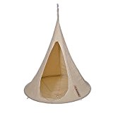 Cacoon Bonsai Indoor/Outdoor Hängematte zum Aufhängen Zelt Stuhl für Kinder - Natur Weiß