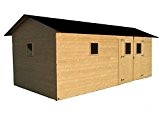 CADEMA Gartenhaus aus Holz 3,3m x 6,3m, (16mm) mit Fenstern, inkl. Fußboden, ALACANT- Gerätehaus