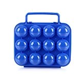 Camping Egg Carrier Box, haoun Aotu Outdoor Camping Tragbare Folding Kunststoff Raster 12 Eier Container Carrier Box mit Griff - Farbe Zufällige
