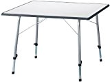 Camping-Picknicktisch grau 80x60cm klappbar, Beine einzeln höhenverstellbar, leicht+stabil