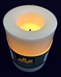 Candle Impression Flammenlose LED Kerze CREME/Champagner, Höhe 10.2cm; Durchmesser 7.5cm; Betriebszeit ca. 1000 Stunden; (aus Kunststoff) für draußen/outdoor/Garten/Außenkerze, inkl. integrierte ...
