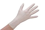 care&serve 40351403 Latex-Handschuhe Premium, Grip Plus, Größe L, 100 mm x 240 mm, Naturweiß (100-er Pack)