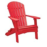 CASA BRUNO Original Oversized Alabama Adirondack Chair klappbar, aus recyceltem Polywood® HDPE Kunststoff, scharlachrot - kompromisslos wetterfest