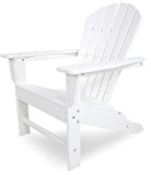 CASA BRUNO South Beach Adirondack Chair aus recyceltem Polywood® HDPE Kunststoff, weiss - kompromisslos wetterfest