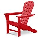 CASA BRUNO South Beach II Adirondack Chair, aus recyceltem Polywood® HDPE Kunststoff, sunset red - kompromisslos wetterfest