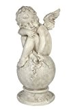 Casa Collection 06092 Amor auf Kugel mit Efeu, Höhe 56 cm, antikweiß