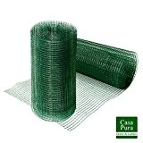 casa pura® Drahtgitter grün | 4-Eck-Geflecht Volierendraht, mit PVC-Beschichtung | verschiedene Größen, 50cmx5m