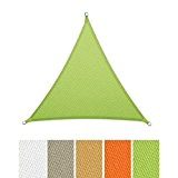casa pura® Sonnensegel wasserabweisend imprägniert | Dreieck gleichseitig | UV Schutz | verschiedene Farben und Größen (hellgrün, 5x5x5m)