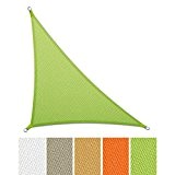 casa pura® Sonnensegel wasserabweisend imprägniert | Dreieck | UV Schutz | verschiedene Farben und Größen (hellgrün, 3,6 x 3,6 x ...