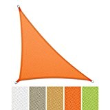 casa pura® Sonnensegel wasserabweisend imprägniert | Dreieck | UV Schutz | verschiedene Farben und Größen (orange, 3,6 x 3,6 x ...