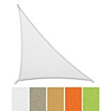 casa pura® Sonnensegel wasserabweisend imprägniert | Dreieck | UV Schutz | verschiedene Farben und Größen (weiß, 5 x 5 x ...