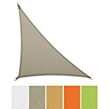 casa pura® Sonnensegel wasserabweisend imprägniert | Dreieck | UV Schutz | verschiedene Farben und Größen (grau, 5 x 5 x ...