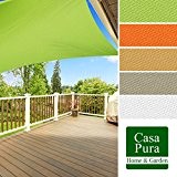casa pura® Sonnensegel wasserabweisend imprägniert | quadratisch, 3x3m | UV Schutz | viele Farben (grün)