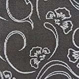 casa pura® Tischdecke Iris | Dunkelgrau mit hellem Blumenmuster | Weichschaum für Garten und Balkon | rechteckig 130 cm x ...