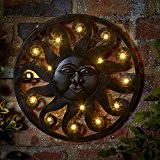 Celestial Sun Garden Light LED Wall Art Decoration Outdoor Ornament