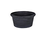 Cera-Mix Pflanzgefäß Pflanzschale Natural, frostbeständig und leichtgewichtig, Blackwash, 32x16cm