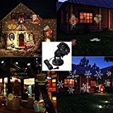 CITTATREND LED Gartenleuchte Projektor - 12 Verschiedene Muster Scheinwerfer(Rund) - IP65 Wasserdicht Landschaftslampe - Außenstrahler für Weihnachten Hochzeit Party