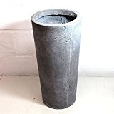 Clayfibre Blumentopf rund Authgrau (20 x 40 cm)