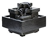 CLIMAQUA Zimmerbrunnen, Tao, anthrazit, 16.5x16.5x15.5 cm, 0618