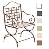 CLP Eisen Garten-Stuhl LOTTA, bis zu 6 Farben wählbar antik-braun