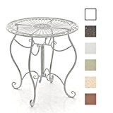 CLP Eisen-Tisch INDRA, rund Ø 70 cm, Höhe 72 cm, Nostalgie Design Gartentisch Metall antik weiß
