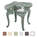 CLP Eisen-Tisch MELLE , quadratisch 35 x 35 cm, Höhe ca. 40 cm, nostalgischem Design antik grün