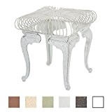 CLP Eisen-Tisch MELLE , quadratisch 35 x 35 cm, Höhe ca. 40 cm, nostalgischem Design antik weiß