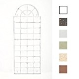 CLP Wand-Rankgitter VIVA mit Rahmen, Größe: 180 x 70 cm, zur Wandbefestigung, Metall (Eisen) antik weiß