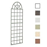 CLP Wand-Rankgitter VIVA mit Rahmen, Größe: 180 x 70 cm, zur Wandbefestigung, Metall (Eisen) antik grün