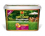 COMPO FLORANID Rasendünger gegen Unkraut+Moos 4in1, 6 kg für 200 m²