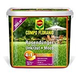 COMPO FLORANID® Rasendünger gegen Unkraut+Moos 4in1, perfekt Absgestimmte Rasenpflege mit zuverlässiger Unkraut- und Moosvernichtung, 9 kg für 300 m²