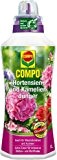 COMPO Hortensien-, Azaleen-, Kamelien-, Rhododendrondünger, mineralischer Spezial-Flüssgdünger für alle Moorbeetpflanzen, 1 l