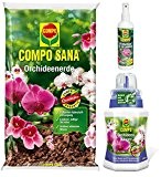 COMPO Orchideen-Pflege-Paket, 10 Liter Erde + 250 ml Dünger + 250 ml Blattpflege