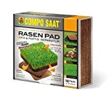 COMPO SAAT Rasen Pad®, innovative Rasenreparatur - auslegen, gießen, fertig! 10 Pads