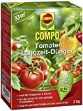COMPO Tomaten Langzeit-Dünger, hochwertiger Spezial-Langzeitdünger, für alle Arten von Tomaten und anderes Frucht und Knollen bildendes Freungemüse, sowie Kräuter, 2 ...
