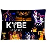Coolest NBA Los Angeles Lakers Kobe Bryant Custom Zippered Pillowcase Pillow Cases Cover 20x30 (one side) Standard Size #24 Logo ...