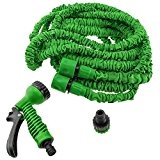 Cowboycool Watering Equipment Accessories for Hoses Expandable Hose Pipe Light Weight NON KINK add 7 Function Water Spray Nozzle-Blue/Green(25/50/75/100/125/150ft) by ...