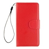 Cozy Hut Nokia Lumia 930 Lederhülle,Magnetverschluss Schutzhülle Folio Cover für Nokia Lumia 930 Rot Ledertasche im Bookstyle mit Kartenfächer und ...