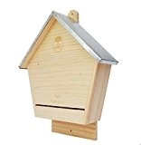 cozygarden Hohe Qualität Bat House Box Fledermaushaus Fledermauskasten - Solide Fell Holz Konstruktion mit Blechdach