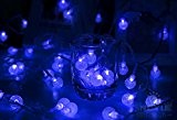 CrazySell Solar Lichterkette 6m 30 LED Pfirsichblüte Außenlichterkette Wasserdicht Weihnachtsbeleuchtung, Beleuchtung für Haushalt, Außen, Garten, Hochzeit, Weihnachten (Blau)