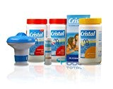 Cristal Poolpflege-SET Chlor 3,7 kg - Wasserpflege Starterset 6-teilig für cristalklares Schwimmbadwasser