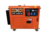 Cross Tools 68036 CPG 6000 DE Diesel Stromerzeuger Stromaggregat Generator, E-Start, 4,6 kW