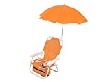 Dajar Liegen stuhl mit Sonnenschirm für Kinder, orange